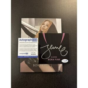 SIGNED JENNIE Blackpink - Born Pink CD Insert Autographed COA ACOA Cert #SC62503